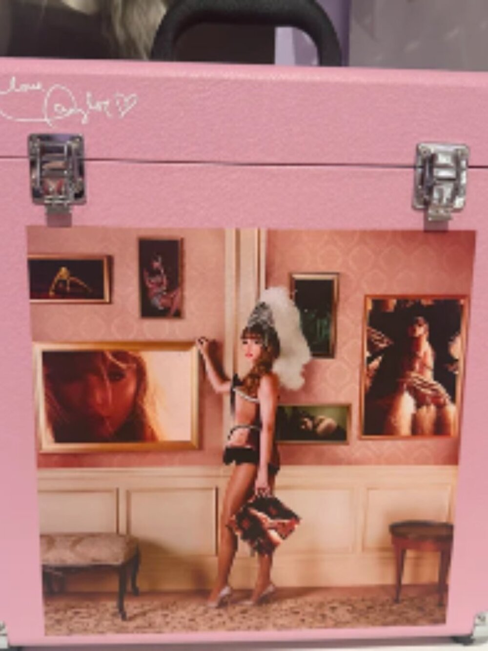 HANDMADE Life of a Showgirl Pink Vinyl Storage Case